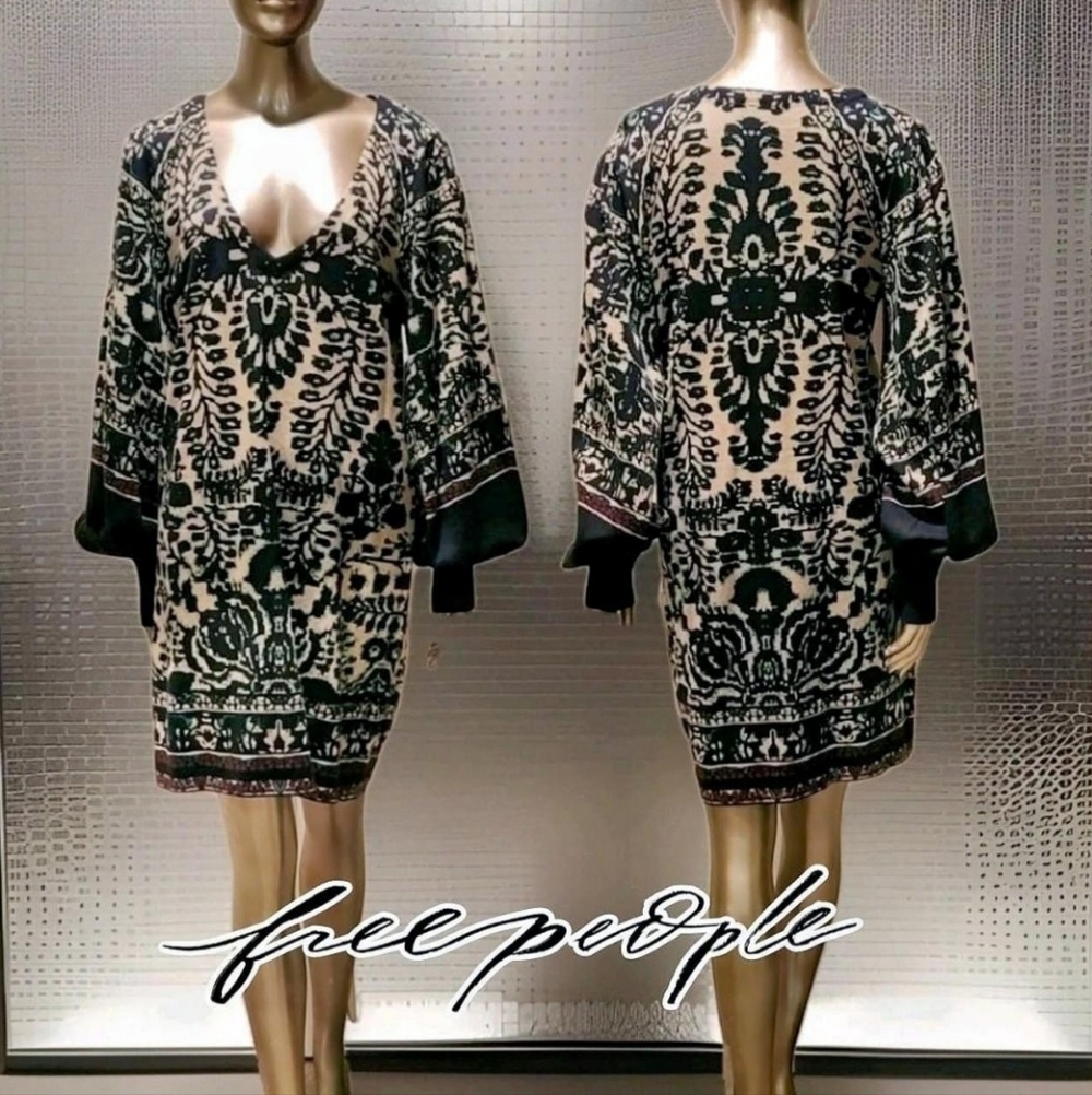 NWT Free People Lyric Balloon Sleeve Sweater Dress Sz M
